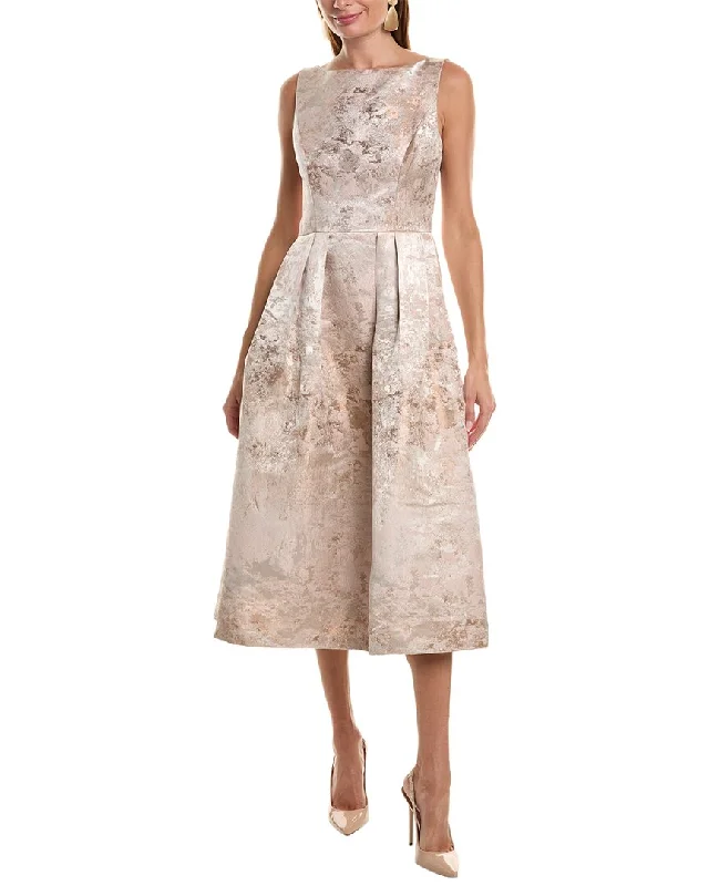 Kay Unger Elsa Jacquard Midi Dress