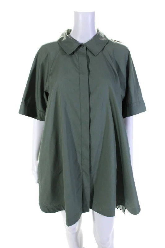 Jonathan Simkhai Women's Button Front Shirt Dress Green